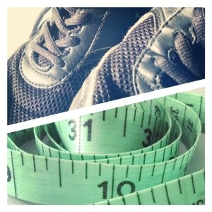 trainers, weight loss, tape measure,