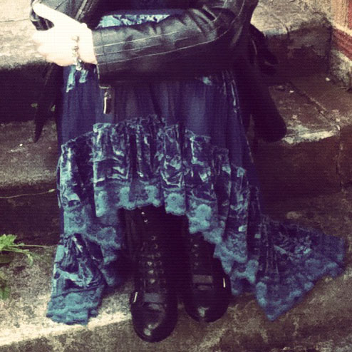 girl with boots, leather and frills, the last krystallos,