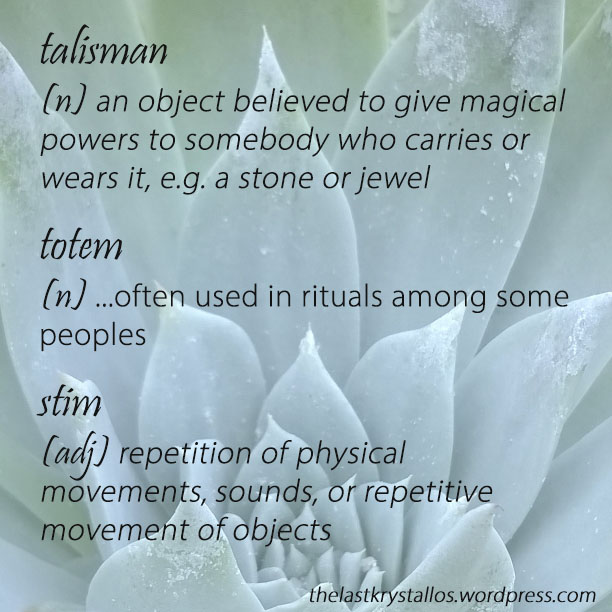 talisman, totem and stim - the last krystallos, self harm,