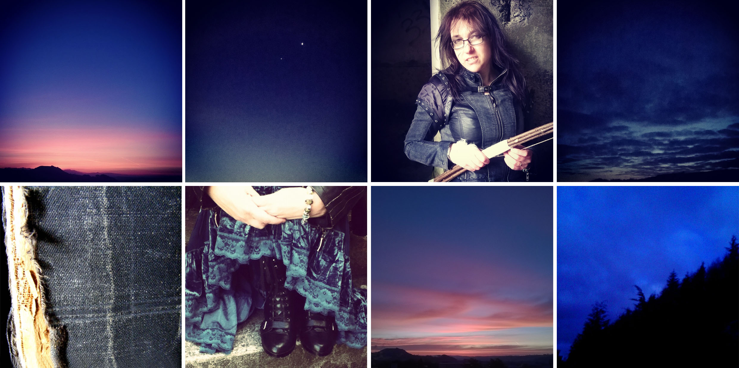 Indigo the colour of deepening night… and dusk, and twilight, and denim, and woven book spines, and skirts, and the fall of night…