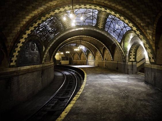 abandoned subway station - City Hall Station, in New York