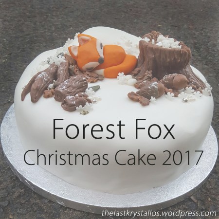 Forest Fox Christmas Cake 2017 - The Last Krystallos - Lisa Shambrook - title