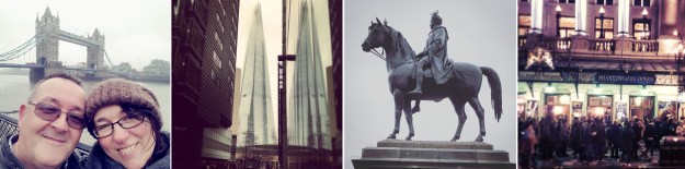 Lisa and Vince Tower Bridge - Shard City of London - George IV Trafalgar Sq - Phantom of the Opera - The Last Krystallos