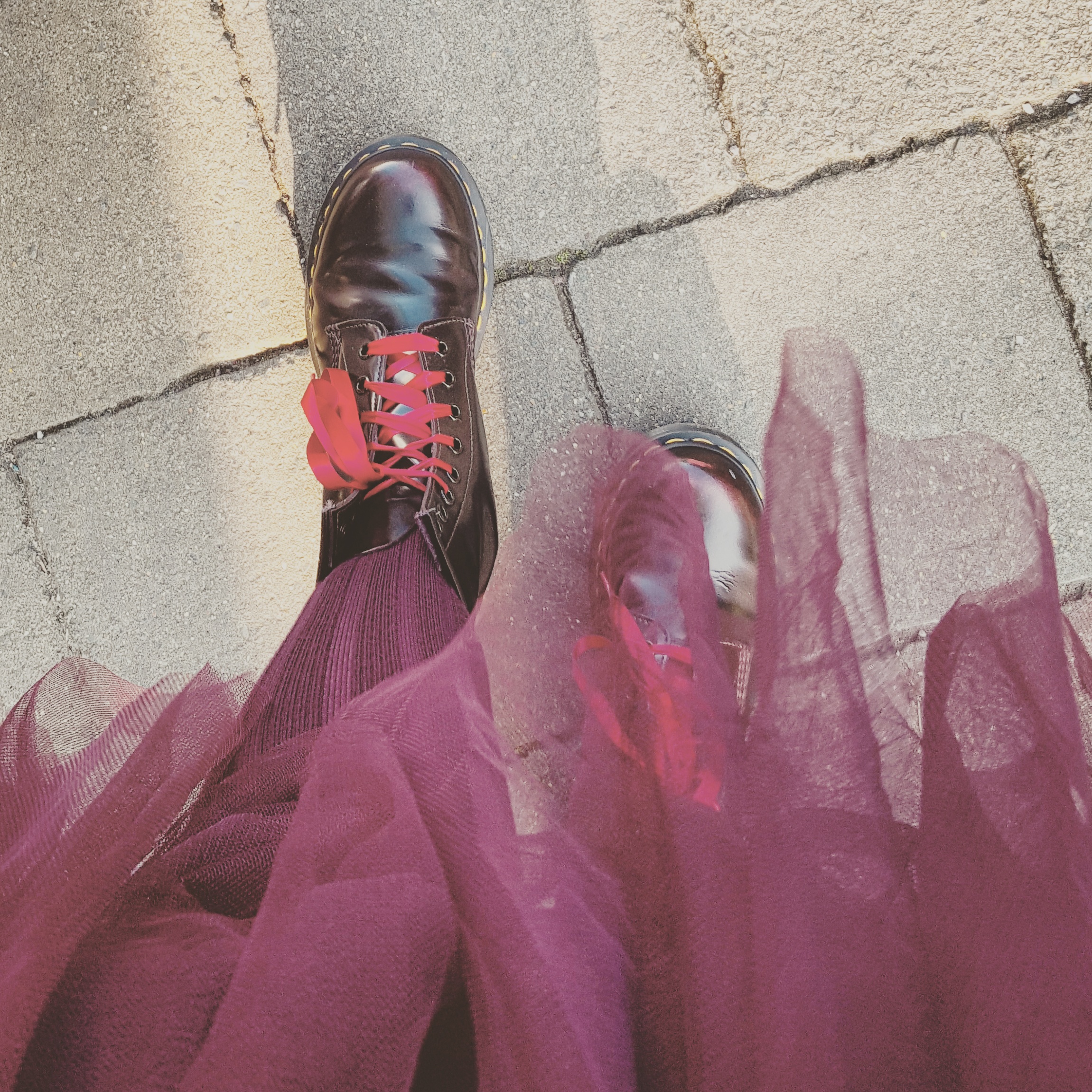 Arcadia 1460 Cherry Red Docs and Burgundy tulle Feb 2018