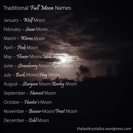 Traditional Full Moon Names - The Last Krystallos