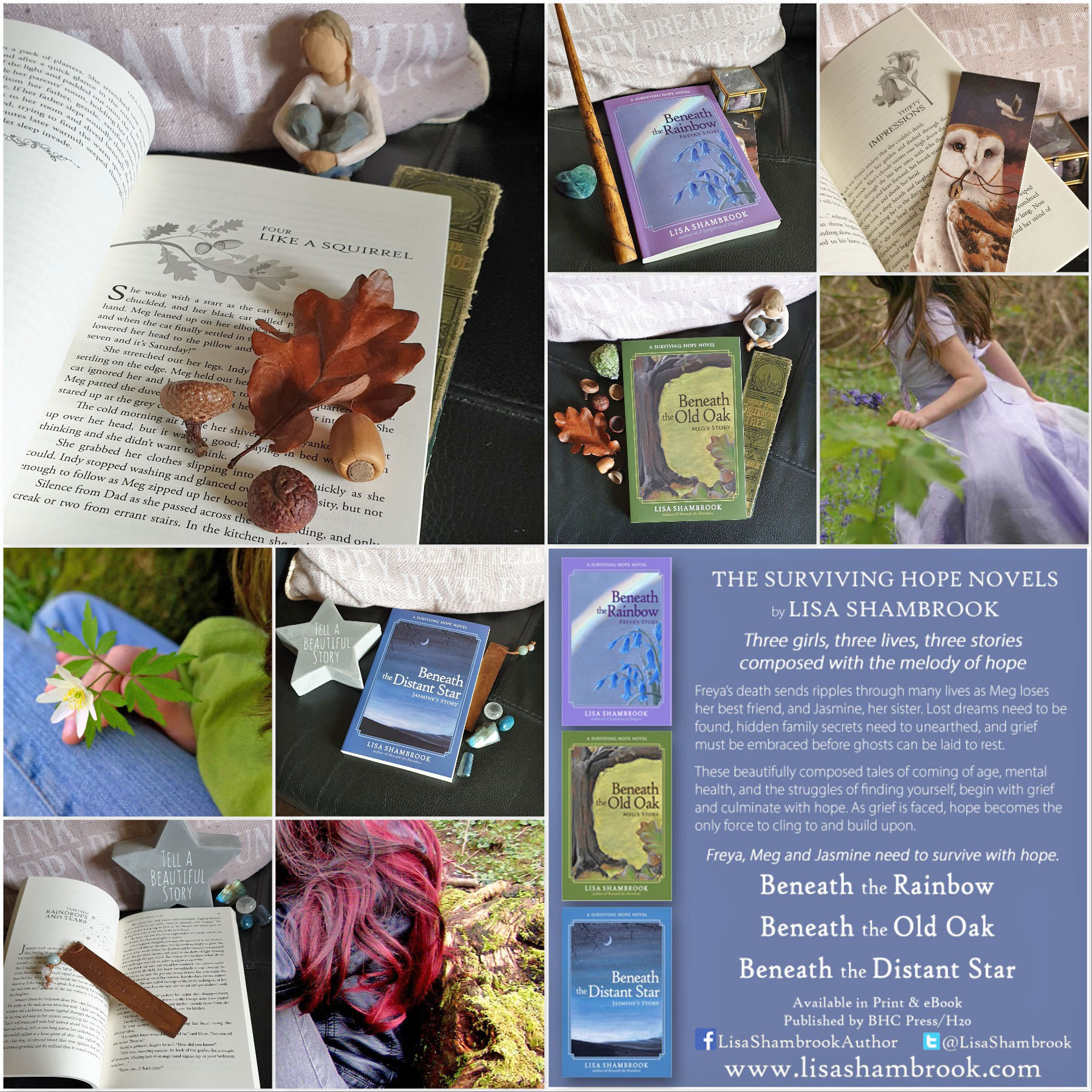 small advertising photos of the Surviving Hope novels by Lisa Shambrook