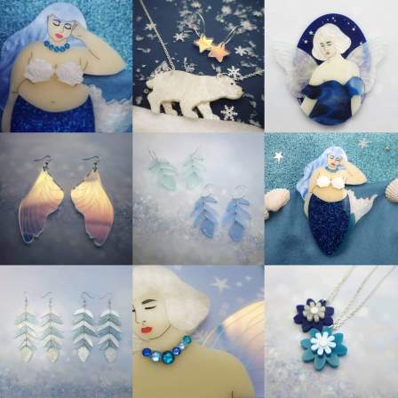 photos of Aureliola's jewellery on Etsy: Mermaid, polar bear, fairy, fairy wings, mermaid, flowers